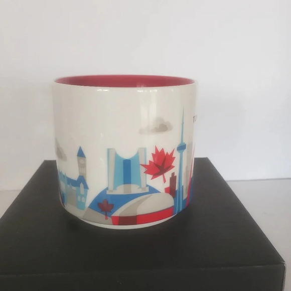 Starbucks You Are Here Toronto  Collection White/Red Coffee Mug. - Picture 3 of 8
